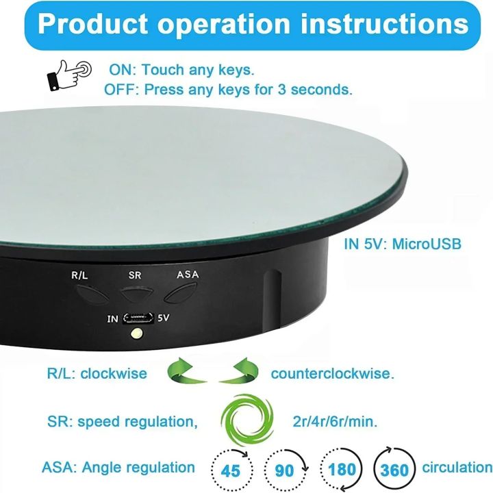Motorised%20Rotating%20Carousel%20with%20Remote%20Control,%20Jewelry%20Display,%20Photography%20and%20Video,%20360%20Degrees,%203-position%20Adjustment%20-%20Image%202