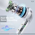 BT30 ENC Noise-Canceling Wireless Bluetooth Earbuds - HiFi Stereo Headphones with Digital Display Charging Case, Waterproof for Gaming.