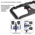 Handheld stabilizer rotating gimbal holder, mobile phone microphone holder, fill light, live streaming mobile phone frame. 