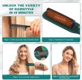 909 2-in-1 Hair Straightener Brush And Curling Comb – Fast Heating, Anti-Scald Ceramic Ionic Hot Comb - Smooth And Frizz-Free Styling At Home Or Travel - Adjustable Temperature - Salon Results For Women And Girls - HQT-909B Hair Styler. 