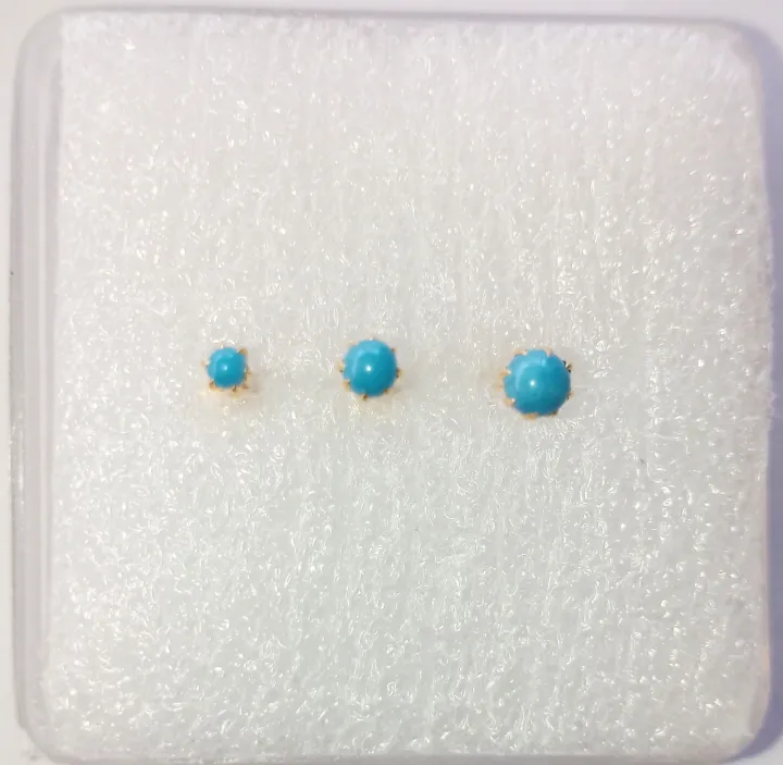 Nose Pin Firoza Stone For girl & women 1 piece