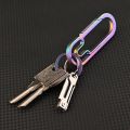 1Pc Outdoor Camping Supplies Stainless Steel Folding Mini Square Head Multi-function Pocket Keychain Pendant.