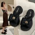 2024 summer New Fashion Women Shoes Slippers Comfortable Platform Shoe High Heels Leisure flower outdoor beach Slipper Women. 