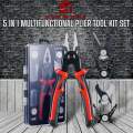 5 in 1 multifunctional Pliers Tool Kit With 5 Interchangeable Heads Special For Electricians Pliers,Cable Cutting,Wire Stripping,Crimping Tools,Sheet Metal Shear etc. 