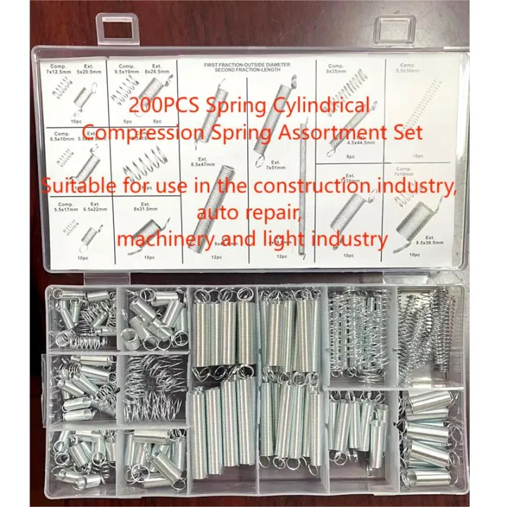 200pcs%20Extension%20Spring%20Set%20Hardware%20Tool%20Metal%20Steel%20Assorted%20Steel%20Spring%20Electrical%20Spring%20Set%20Drum%20Extension%20Tension%20Springs%20-%20Image%204