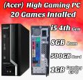 Acer Best For Gaming Pc : i5 4th Gen , 8GB Ram, 500GB HDD , 1GB Gaming GPU , Free Games Install. 