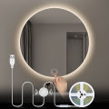USB 5V COB LED Strip Makeup Vanity Light Penetrable Glass Touch Dimmer DIY Bathroom Dressing Table Mirror BackLight Lighting. 