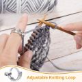 Adjustable Crochet Tension Cute Cat Ring, Beginner Knitting Crochet Hook Ring, Yarn Guide Finger Holders Thimbles Winder Tools. 