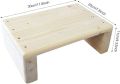 Wood Step Stool, Portable Rectangle Bed Stool, Small Step Ladder for Kitchen & Bathroom, Foot Rest Stool Under Desk, Large Surface, Strong and Durable. 