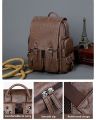 Large Capacity Casual PU Leather Backpack for Men | Student Backpack | Travel Bags for Men |. 