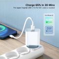 PD 20W Fast Charging EU Charger Plug with 1M/3FT Cable for iPhone iPad.