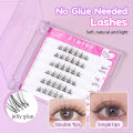 Yelix Self Adhesive Lashes No Glue Needed Reusable Under Eyelash Korean / Makeup DIY Individual Manga Lash Clusters. 