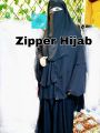 Zipper Hijab with Naqab Ready to wear. 