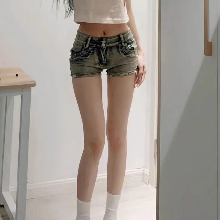 New%20Woman%20Designer%20Low%20Waist%20Punk%20Jeans%20Girls%20Aesthetic%20Elastic%20High%20Street%20Mini%20Pants%20Female%20%20Nighub%20Summer%20Denim%20Shorts%20-%20Image%205