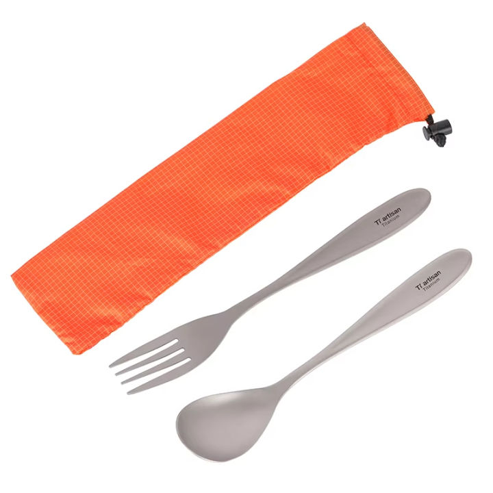 Tiartisan%20Titanium%20Ultra-light%20Durable%20Portable%20Sandblasting%20Fork%20Polished%20Spoon%20Cutlery%20Tableware%20Set%20for%20Camping%20Backpacking%20-%20Image%206