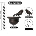 Creative Birds On Cups Metal Rain Chain Rain Catcher Gutter Roof Rainwater Catcher Chain Drainage Downspout Tool Outdoor Decor.