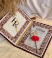Customised velvet nikkah bookler. 