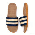 Summer Men Slippers AntiSlip Home Slippers Lightweight Shoes Men Indoor Linen Slippers Soft Shoes Bedroom Slippers Plus Size. 