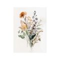 Scandinavian Minimalist Aesthetic Wall Art Neutral Watercolor Wildflowers Plants HD Poster Prints Home Bedroom Living Room Decor. 