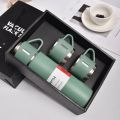 500ML Portable 304 Stainless Steel Vacuum Insulated Bottle Gift Set Office Business Style Coffee Mug Thermos Bottle Travel Mugs. 