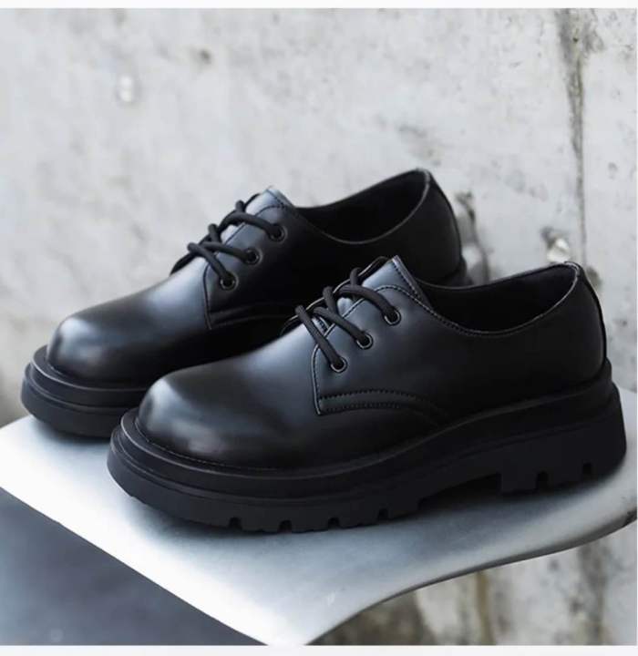 Black half lessup martin shoes