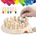 Matching Games, Wooden Memory Match Stick Chess Game,Blowers to Colorful Memory Chess, Funny Block Board Game, Early Educational Toy, Brain Training Games for Boys and Girls Age 3 and Up.