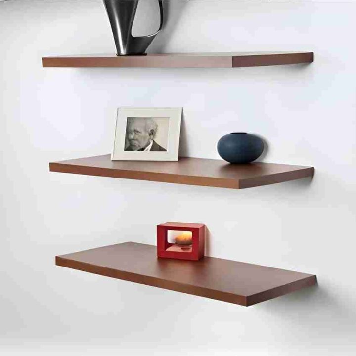 3 Piece Floating Shelf Set of 3(16"20"24"30"/5 inches) wall hanging wooden piece decoration shelves racks bookcase and shelving kitchen usage wall decor holder