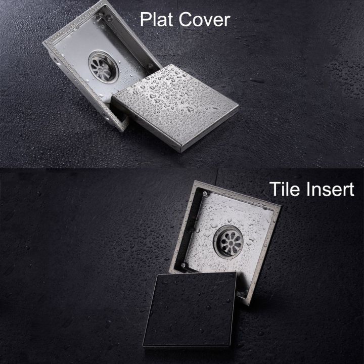 Stainless%20steel%20Floor%20Hidden%20Drain%206x6"%20tile%20insert%20-%20Image%203