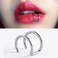 1Pc Stainless Steel Fake Nose Ring Hoop Septum Rings C Clip Lip Ring Earring Fake Nose Piercing Women Body Jewelry Non-Pierced.