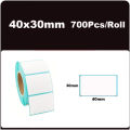 Thermal Labels 20/30/40/50 White Blank Thermal Printer Labels SKU Barcode Labels, Self-Adhesive Address Shipping Labels Stickers. 