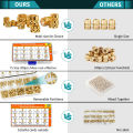 300PCS M2 M2.5 M3 M4 M5 M6 Brass Heat Set Inserts for 3D Printing, Knurled Threaded Nuts, Plastic Embedding Fasteners. 