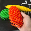 Creative 3D Decompression Vent Radish Elastic Mesh Worm Healing Decompression Children's Elastic Telescopic Novelty Toy. 