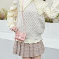 Womens Mini Cartoon Small Square Bag Cute Cat Shaped Shoulder Bag Simple Crossbody Bag.