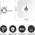 Stainless Steel Ceiling Hook Strong Self-adhesive Circular Screw Kook Household Storage Decoration Hook. 