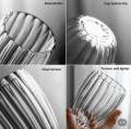 Coffee Heat Resistant Stripe Tea Water Cup New Heat-resistant Double Wall Glass Cup Espresso Coffee Cup Handmade mugs. 