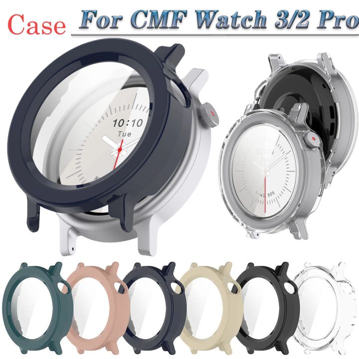 PC Case+Glass for Nothing CMF Watch 3 Pro Smart HD Screen Protector Hard Bumper Protective Cover for CMF Watch Pro 2 Shell Cover