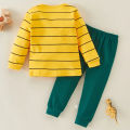 Autumn Autumn Baby Boy's Clothes girls clothes 2 to 8 years Pajamas Home Clothes Long Pants T-shirt Cartoon Underwear 2-Piece. 