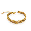 Chic Stainless Steel Bangle Bracelet for Women Occident Metal Texture New Design Gold Color Trendy Jewelry Lady Gift. 