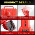 Cordless LED Work Light for Milwaukee 18V Battery, 4200LM Portable Handheld Flashlights Tool Camping, Indoor & Outdoor Use. 