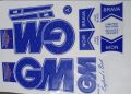 3D 2024 GM  Latest Edition  Blue  Professional Players Edition For  Cricket Bat  Stickers Latest 3D Cricket Bat Stickers Edition 2024. 