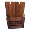 Wooden Made Wall Mount Phone Holder Mobile Charging Hanging Stand. 