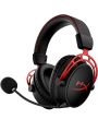 HyperX Cloud Alpha Wireless - Gaming Headset for PC, 300-hour battery life, DTS Headphone:X Spatial Audio, Memory foam, Dual Chamber Drivers, Noise-canceling mic, Durable aluminum frame,Red. 