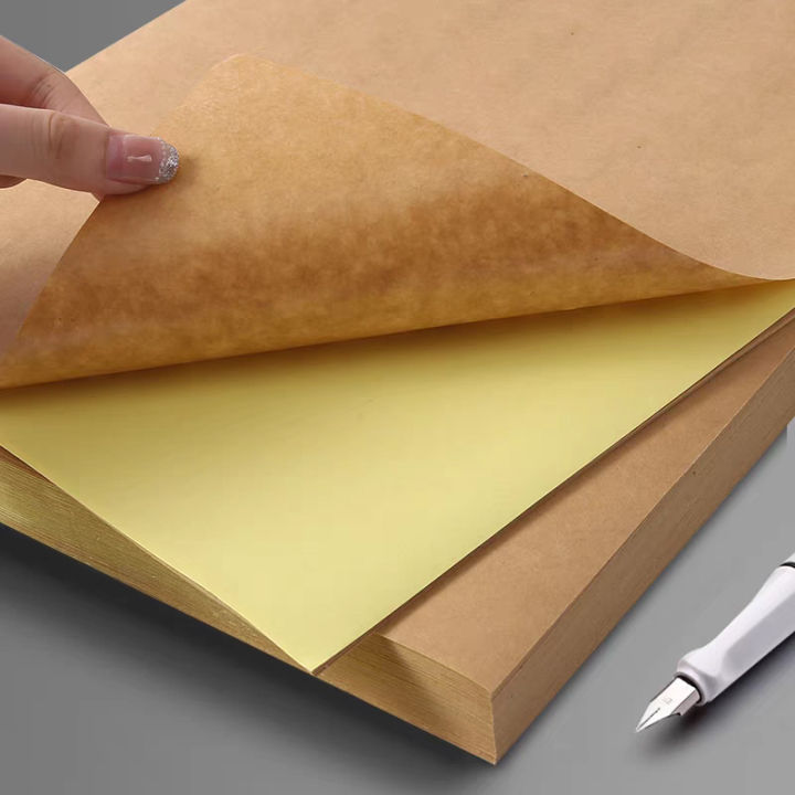 A4/A5%2020/50pcs%20Brown%20Self-Adhesive%20Paper%20Sticker%20For%20Inkjet%20Laser%20Printer%20Copier%20Light%20Dark%20Adhesive%20Backed%20Kraft%20Paper%20%20Label%20-%20Image%204