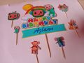 cocomelon cake topper (glossy sheet). 