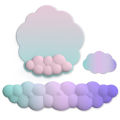 Cloud Keyboard and Mouse Wrist Rest support Ergonomic Memory Foam Non-Slip Base Wrist Support Mouse Pad for Home Office.