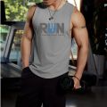 2025 Summer New Trendy Design Printed Sleeveless T-shirt Men's Fitness Training Basketball Tank Top Loose Quick Drying Top.
