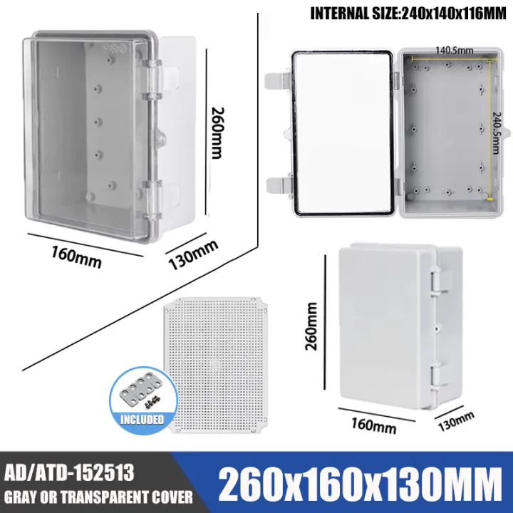 IP66%20Waterproof%20Transparent%20ABS%20Plastic%20Enclosure%20Junction%20Box%20Outdoor%20Power%20Distribution%20Electronic%20Instrument%20Case%20-%20Image%207