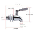 304 Stainless Steel Wine Barrel Faucet Replacement Beverage Juice Water Coffee Spigot For Glass Jar Dispenser. 