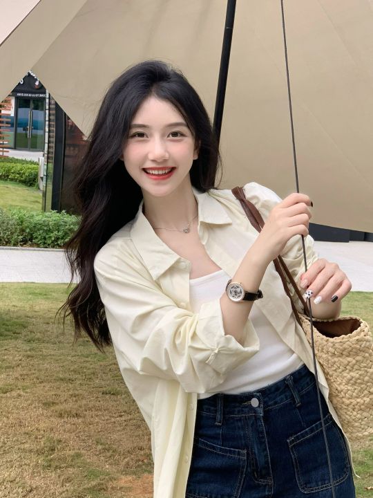 Clear%20Stock%20%F0%9F%92%A5%20%20%20Sfb008%20%F0%9F%98%81%20Women's%20Long-Sleeved%20Collared%20Shirt,%20Simple%20Solid%20Color,%20Oversize,%20Casual%20Korean%20Style%20Fashion%20Work%20Shirt,%20the%20Fabric%20Is%20Bouncy%20and%20Doesn'T%20Stick%20to%20the%20Body.%20-%20Image%209