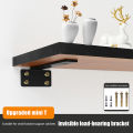 1 Set Heavy Duty Cast Iron Shelves Brackets Floating Shelf Brackets 4MM Thicked Invisible L Brackets For Shelves Support. 